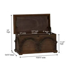 Household Essentials Small Wooden Arch Storage Trunk Brown