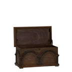 Household Essentials Small Wooden Arch Storage Trunk Brown