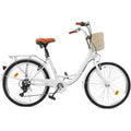 Moasis24/26 Bicicletta Cruiser a 7 velocità Regolabile con Telaio Ribassato, per Pendolari