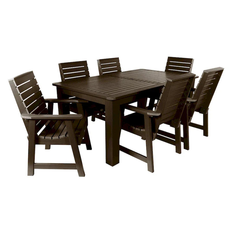 HIGHWOOD PROFESSIONAL Set da pranzo da esterno 7 pezzi 42x72