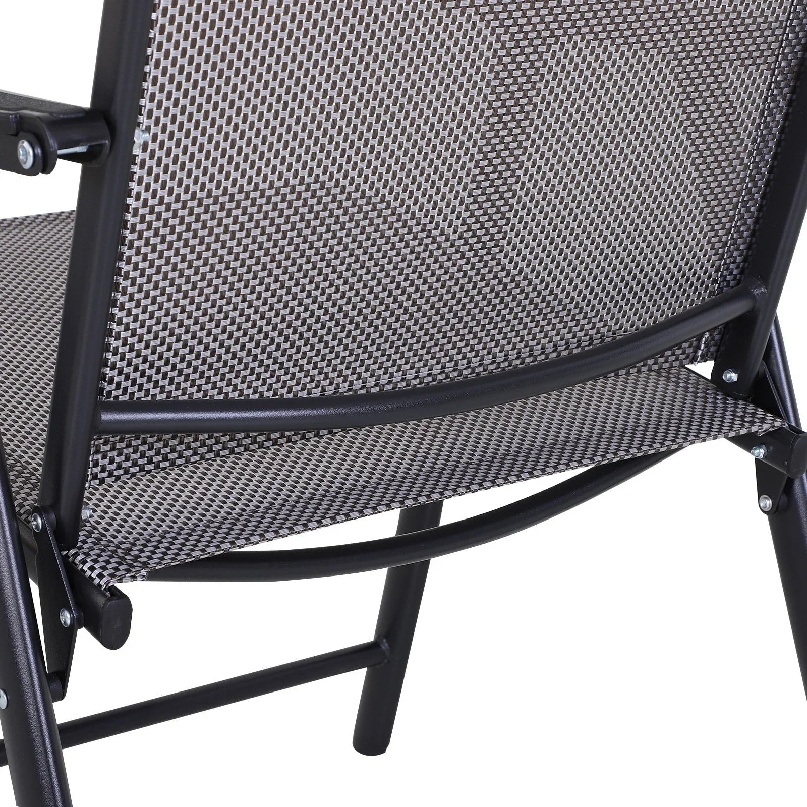 Set di 4 sedie pieghevoli Outsunny per patio, dal design semplice ed elegante, comode per terrazza, giardino, cortile e viaggio