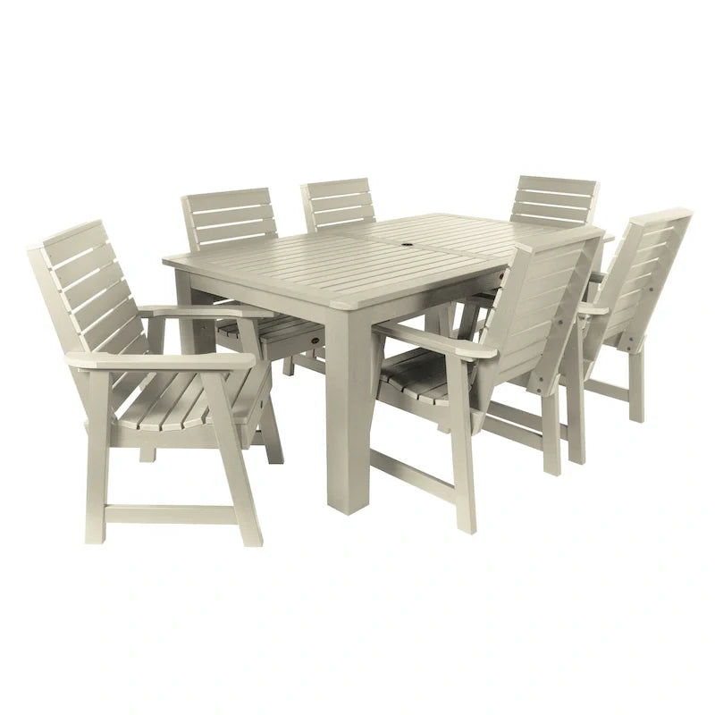 HIGHWOOD PROFESSIONAL Set da pranzo da esterno 7 pezzi 42x72