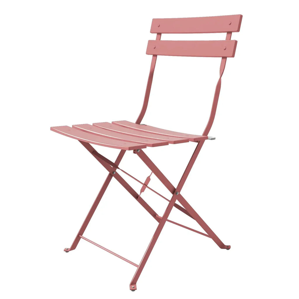 Set bistro pieghevole in metallo da 3 pezzi, set conversazione resistente alle intemperie per esterni/interni, per patio, cortile, giardino
