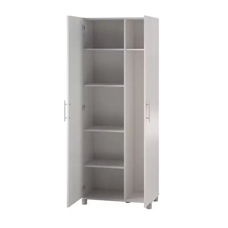 Tall Asymmetrical Storage Cabinet – 7 Compartments, Adjustable Shelves, Modern
