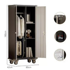 72" Tall Garage Storage Cabinet with Pegboard, Lock & Wheels – Heavy-Duty Steel