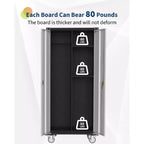 72" Tall Garage Storage Cabinet with Pegboard, Lock & Wheels – Heavy-Duty Steel