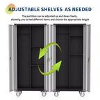72" Tall Garage Storage Cabinet with Pegboard, Lock & Wheels – Heavy-Duty Steel