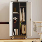 72" Tall Garage Storage Cabinet with Pegboard, Lock & Wheels – Heavy-Duty Steel