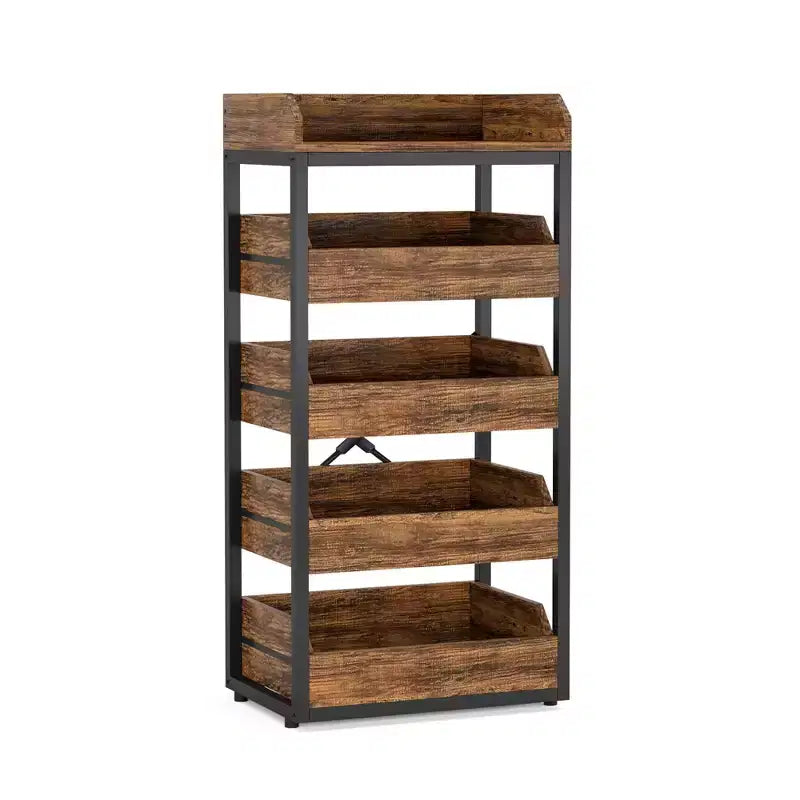 5-Drawer Pull-Out Storage Rack – Large Capacity Kitchen & Pantry Organizer