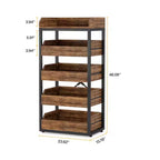 5-Drawer Pull-Out Storage Rack – Large Capacity Kitchen & Pantry Organizer