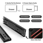 6 Drawers Black Dresser Modern with Spacious Countertop Concealed Handles 6 Deep Drawers for Living Room Entryway