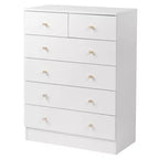 6-Drawer White Particle Board 25.98in. W Chest of Drawer