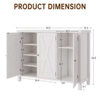 Shoe Storage Cabinet with 3 Door, 4-Tier Freestanding Large Shoe Rack Cabinet for Hallway