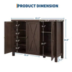 Shoe Storage Cabinet with 3 Door, 4-Tier Freestanding Large Shoe Rack Cabinet for Hallway