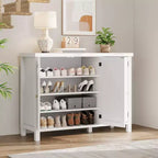 Shoe Storage Cabinet with 3 Door, 4-Tier Freestanding Large Shoe Rack Cabinet for Hallway