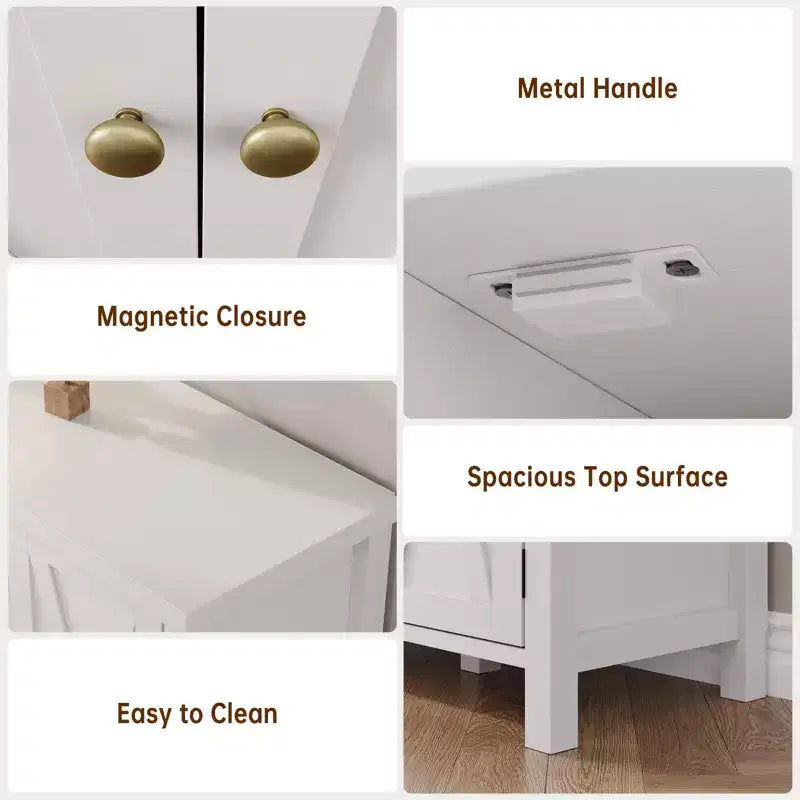 Shoe Storage Cabinet with 3 Door, 4-Tier Freestanding Large Shoe Rack Cabinet for Hallway