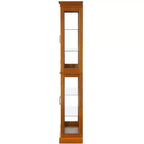 70" Tall Curio Cabinet with 6 Adjustable Shelves & Tempered Glass Doors