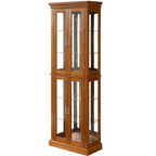 70" Tall Curio Cabinet with 6 Adjustable Shelves & Tempered Glass Doors