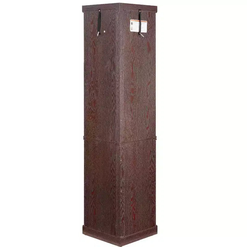 Corner Curio Cabinet with Glass Doors & 6 Shelves – Living Room Display Case