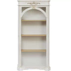 Modern Arched Display Cabinet – White, 4 Shelves, Freestanding, Living Room