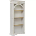 Modern Arched Display Cabinet – White, 4 Shelves, Freestanding, Living Room