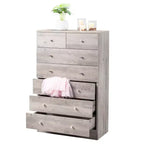7-Drawer Gray Particle Board 25.98in. W Chest of Drawer