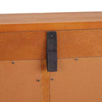 Lighted Corner Curio Cabinet – Cherry Finish, Tempered Glass Doors & 6 Shelves