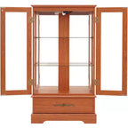 Display Cabinet with 2 Glass Doors, 3 Shelves & 1 Drawer – Freestanding, Modern