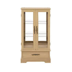 Display Cabinet with 2 Glass Doors, 3 Shelves & 1 Drawer – Freestanding, Modern