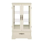 Display Cabinet with 2 Glass Doors, 3 Shelves & 1 Drawer – Freestanding, Modern