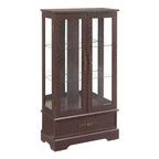 Display Cabinet with 2 Glass Doors, 3 Shelves & 1 Drawer – Freestanding, Modern
