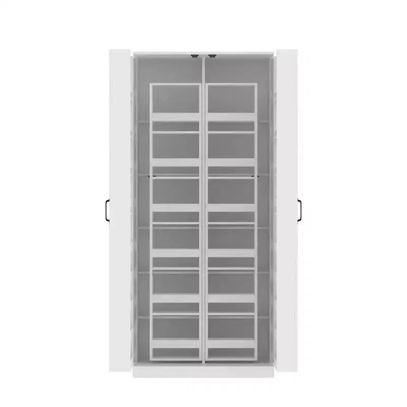 Garage Storage Cabinet with Rotating Shelves & Door Compartments,Multi-Layer Organizer,Sturdy Construction,for Tools & Garden Supplies