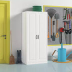 Garage Storage Cabinet with Rotating Shelves & Door Compartments,Multi-Layer Organizer,Sturdy Construction,for Tools & Garden Supplies