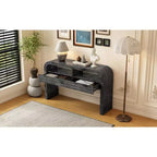 Curved Console Table with 2 Drawers & Open Shelf – Entryway & Hallway Table