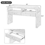 Curved Console Table with 2 Drawers & Open Shelf – Entryway & Hallway Table