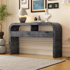 Curved Console Table with 2 Drawers & Open Shelf – Entryway & Hallway Table