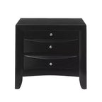 Royal Hampton Contemporary 2 Drawer Wood Nightstand By Ireland , Black