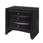 Royal Hampton Contemporary 2 Drawer Wood Nightstand By Ireland , Black