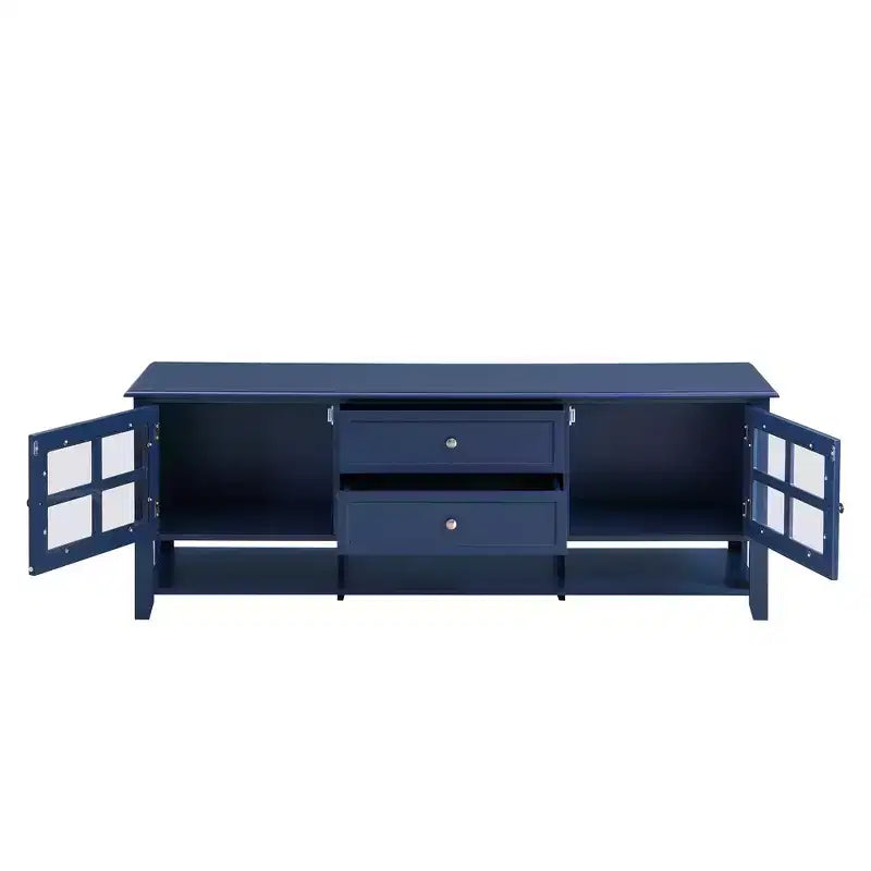 Modern TV Stand with Doors and Drawers for 60 inch TV, Wood Entertainment Center Table with Shelves for Living Room