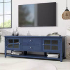 Modern TV Stand with Doors and Drawers for 60 inch TV, Wood Entertainment Center Table with Shelves for Living Room