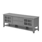 Modern TV Stand with Doors and Drawers for 60 inch TV, Wood Entertainment Center Table with Shelves for Living Room
