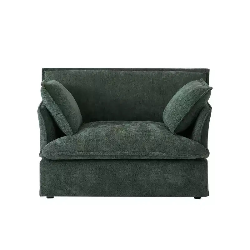 Whisen 47.2 Oversized Accent Chair, Chenille Armchair, Cloud-Like Comfy Single Sofa with Modern Base & Armrest