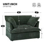 Whisen 47.2 Oversized Accent Chair, Chenille Armchair, Cloud-Like Comfy Single Sofa with Modern Base & Armrest