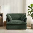 Whisen 47.2 Oversized Accent Chair, Chenille Armchair, Cloud-Like Comfy Single Sofa with Modern Base & Armrest