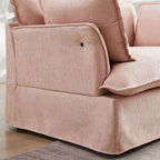 Whisen 47.2 Oversized Accent Chair, Chenille Armchair, Cloud-Like Comfy Single Sofa with Modern Base & Armrest