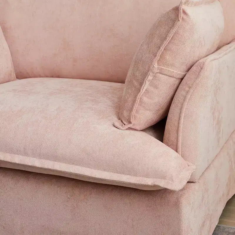 Whisen 47.2 Oversized Accent Chair, Chenille Armchair, Cloud-Like Comfy Single Sofa with Modern Base & Armrest