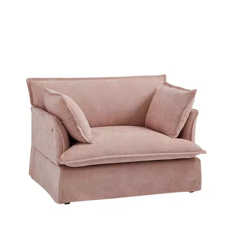 Whisen 47.2 Oversized Accent Chair, Chenille Armchair, Cloud-Like Comfy Single Sofa with Modern Base & Armrest