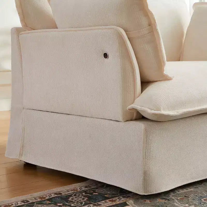 Whisen 47.2 Oversized Accent Chair, Chenille Armchair, Cloud-Like Comfy Single Sofa with Modern Base & Armrest
