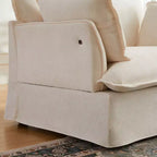 Whisen 47.2 Oversized Accent Chair, Chenille Armchair, Cloud-Like Comfy Single Sofa with Modern Base & Armrest