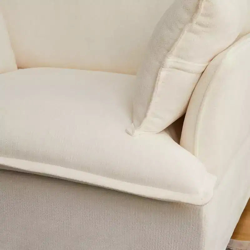 Whisen 47.2 Oversized Accent Chair, Chenille Armchair, Cloud-Like Comfy Single Sofa with Modern Base & Armrest